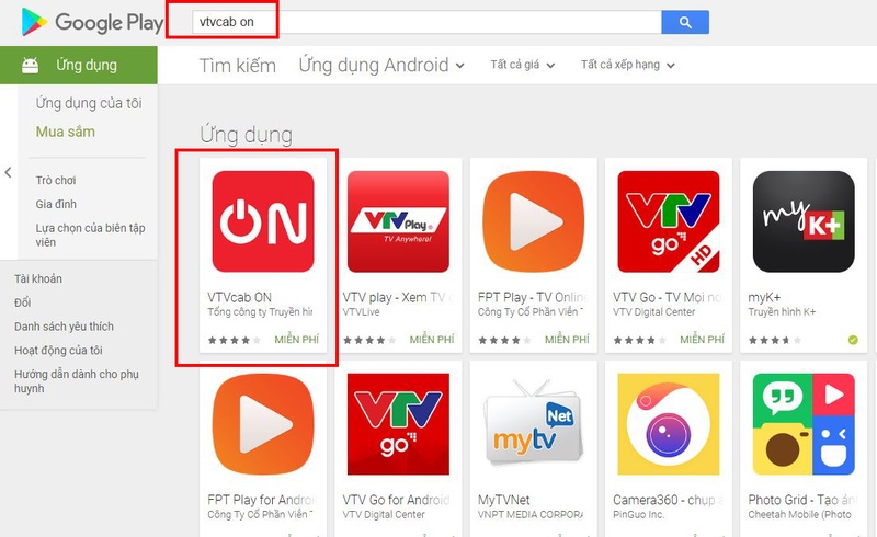 VTVcab On trên Google Play